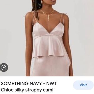 Something Chloe silky strapped tank
